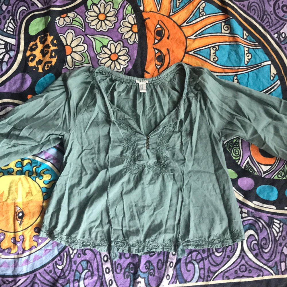 Sage Boho Blouse